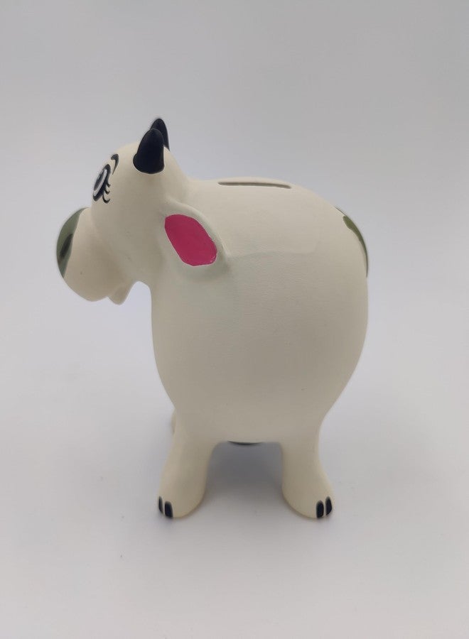 Shabana Art Potteries Earthenware Cow Coin Bank/Kids Saving Bank - Image 3